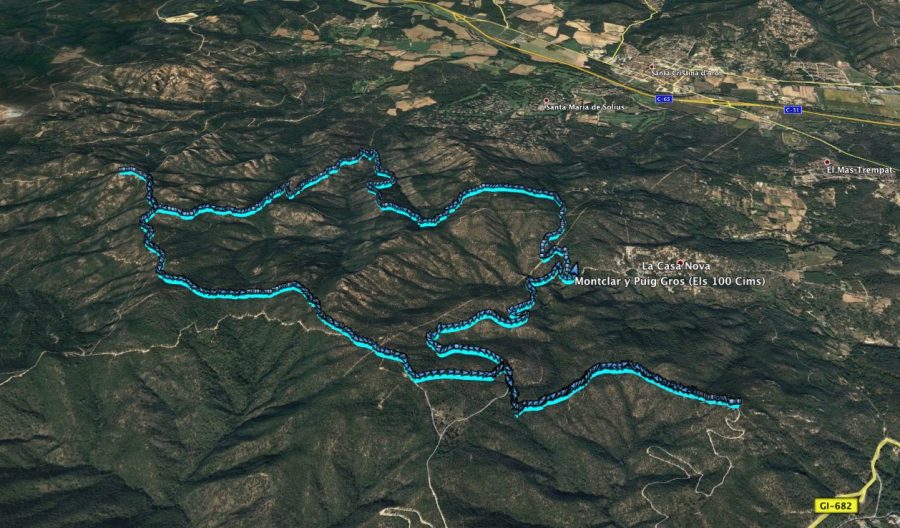 Ruta: Montclar ( 401 m) y Puig Gros ( 325 m) (Els 100 Cims)
